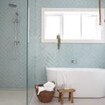 Wandtegel Blauw 7,5x30cm (Muurtegels, Afbouwmaterialen), Nieuw, 20 tot 40 cm, 10 m² of meer, Wandtegels