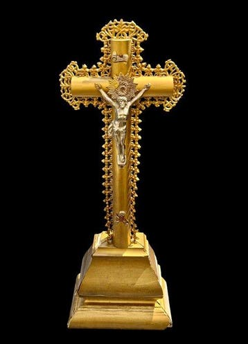 Crucifix - Hout - 1940-1950 - 34 cm, Antiek en Kunst, Antiek | Boeken en Bijbels