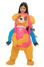 KIMU® Opblaas Kostuum Kinderen Patrol Paw Zittend Op Roze Ho, Ophalen of Verzenden, Nieuw