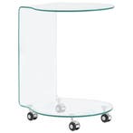 vidaXL Salontafel 45x40x58 cm gehard glas, Minder dan 50 cm, 50 tot 100 cm, Verzenden, Nieuw