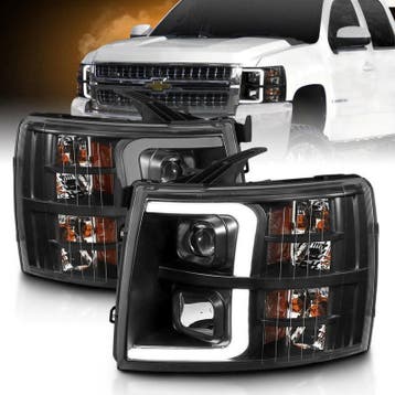 ANZO 07-13 Chevrolet Silverado 3500 Projector Headlights -, Ophalen of Verzenden, Nieuw