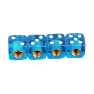 TT-products ventieldoppen Dice Clear Blue dobbelstenen 4, Ophalen of Verzenden, Nieuw