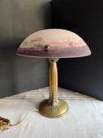 Muller Frères - freres Muller Luneville - Tafellamp - glas,, Antiek en Kunst