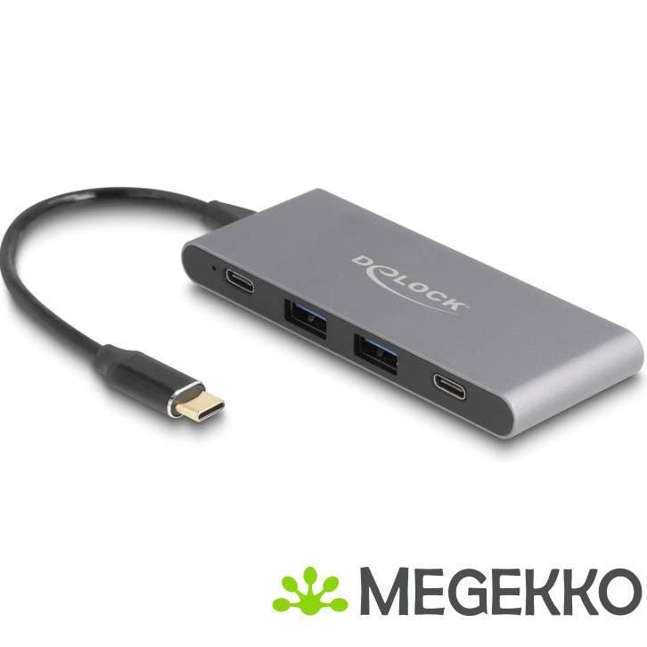 DeLOCK 64111 interface hub USB 3.2 Gen 2 (3.1 Gen 2) Type-C, Computers en Software, USB Sticks, Nieuw, Verzenden