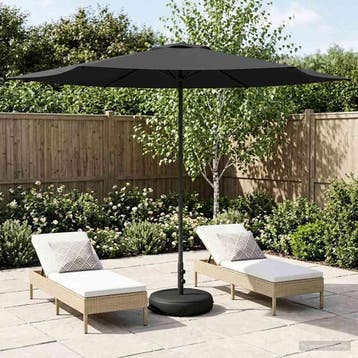 vidaXL Tuinparasol met Basis 300 x 300 cm Polyester, Verzenden, Nieuw, 2 tot 3 meter