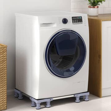 vidaXL Wasmachinebasis Grijs 67 x 67 x 12 cm Roestvrij staal, Witgoed en Apparatuur, Wasmachines, Verzenden, Nieuw