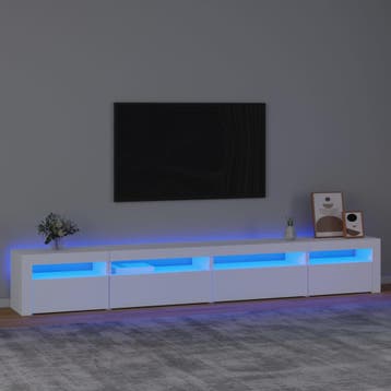vidaXL Tv-meubel met LED-verlichting 270x35x40 cm wit, Verzenden, Nieuw, 50 tot 100 cm, Minder dan 100 cm