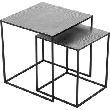 Bijzettafel - Livion Tashi - 2-delig - Vierkant -, Ophalen of Verzenden, Nieuw, Metaal