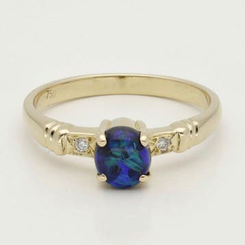 Ring - 18 karaat Geel goud Diamant (Natuurlijk) - Doublet, Nieuw