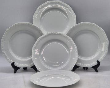 Rosenthal – Maria Weiß Suppenteller Set – Porzellan in