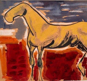 Franse school (XX) - Composition au Cheval datée 1931 -, Antiek en Kunst