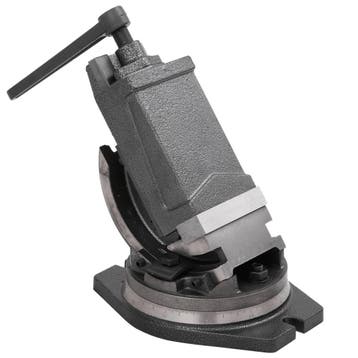 vidaXL Bankschroef met 2 assen kantelbaar 100 mm, Verzenden, Nieuw