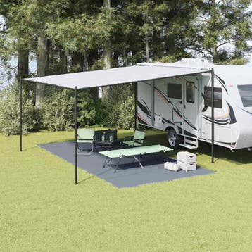 vidaXL Tenttapijt Blauw en Grijs 600 × 300 cm Polyetheen, Verzenden, Nieuw