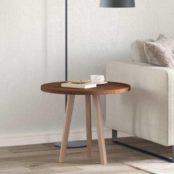 vidaXL Tafelblad Ø 60 x 2,5 cm Rond Massief Eikenhout, Verzenden, Nieuw