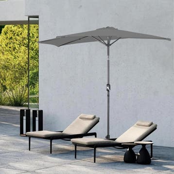 2dekans | Angel Living Balkonparasol - Halfrond - 265 x 130, Ophalen of Verzenden, Zo goed als nieuw