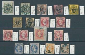 Hannover 1851/1864 - Hoogwaardige verzameling, geannuleerd, Gestempeld