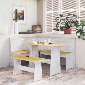 vidaXL Hoekbank REINE 151 cm massief grenenhout honingbruin, Huis en Inrichting, Verzenden, Nieuw