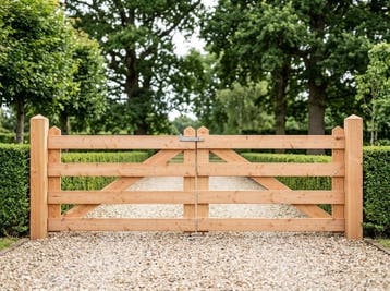Lariks Landhek COMPLEET inclusief palen!, Tuin en Terras, Nieuw, Hout, Tuinhek, Met poort