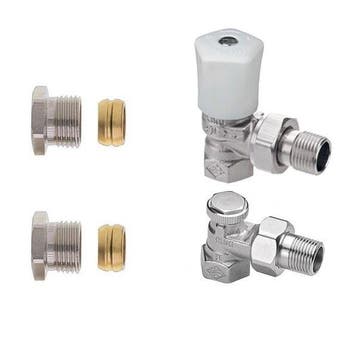 Aansluitset haaks 15mm open/dicht, Verzenden, Nieuw