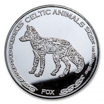 Chad - Celtic Animals - Fox 1 oz 2019 (5.000 oplage), Verzenden, Overige landen, Losse munt, Zilver
