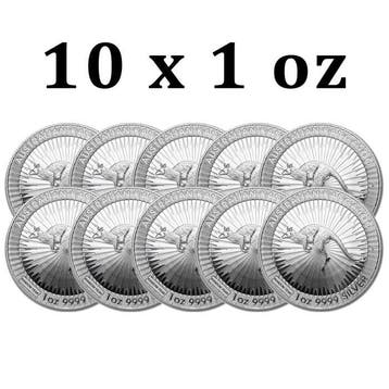 Australië. 1 Dollar 10 x 1 oz $1 AUD Australian Silver