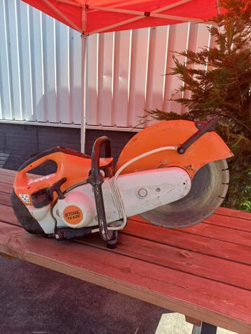 Stihl TS420 benzine doorslijper met diamantblad (gebruikt), Tuin en Terras, Ophalen, Gebruikt