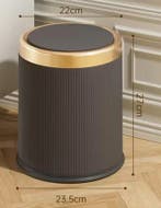 Moderne Drukprullenbak met Deksel – Luxe en Met Binnenemmer, Huis en Inrichting, Woonaccessoires | Prullenbakken, Verzenden, Nieuw