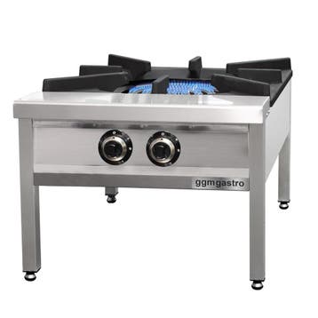 GGM Gastro | Hokker gas - 600x800x500mm - 27,0 kW - 2-pits |, Verzenden, Nieuw, Inbouw
