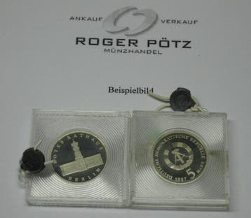 5 Mark Ddr 5 M 1987 Rotes Rathaus Pp originalverplombt ko..., Postzegels en Munten, Verzenden