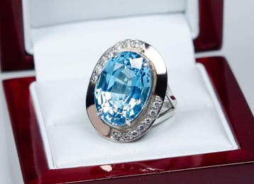 Zonder minimumprijs - Ring - 9K goud/ 925 zilver - 14.50 ct, Nieuw