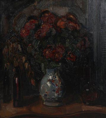 Dirk Filarski (1885-1964) - Stilleven met Rode Bloemen-