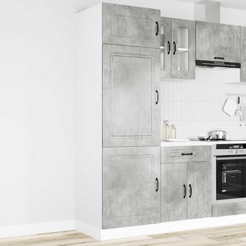 vidaXL Keukenkast Kalmar bewerkt hout betongrijs, Huis en Inrichting, Verzenden, Nieuw, Grijs