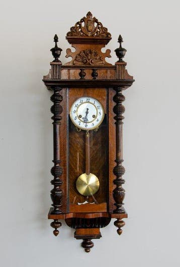 Wandklok - Junghans - Antiek - Walnoot - 1910-1920