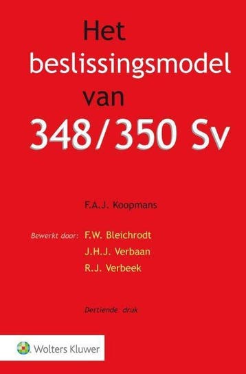 9789013137651 Het beslissingsmodel van 348/350 Sv, Verzenden, Zo goed als nieuw, F.A.J. Koopmans