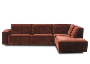 Hoekbank Detroit | Africa leder tabac | Het Anker, Ophalen of Verzenden, Nieuw