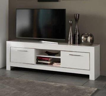 Marknesse TV-Meubel Medium - MAGAZIJN OPRUIMING - Wit/Mar..., Nieuw, Overige materialen