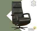 Leren relaxfauteuil met hartbalans Calm - Massif Nero, Huis en Inrichting, Fauteuils, Bohemian, Industrieel, Modern, Scandinavisch