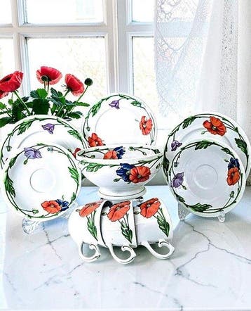 Villeroy & Boch - Ontbijtservies (10) - AMAPOLA - Porselein
