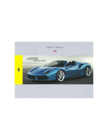 2015 FERRARI 488 SPIDER INSTRUCTIEBOEKJE ENGELS