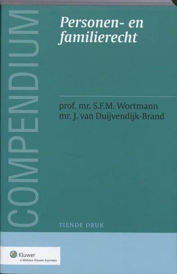 9789013052527 Compendium van het personen- en familierecht, Boeken, Verzenden, Zo goed als nieuw, S.F.M. Wortmann