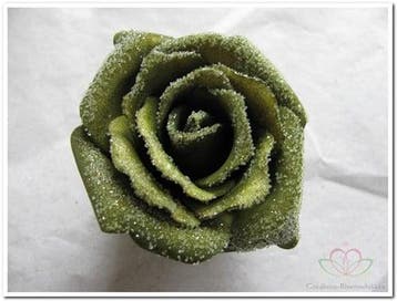 Foamroos Emilia Snow Smaragd Groen 6 cm bundel 7 stuks, Ophalen of Verzenden, Nieuw