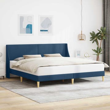 vidaXL Bedframe met hoofdeinde aansluitplaat, Verzenden, Nieuw, Stof