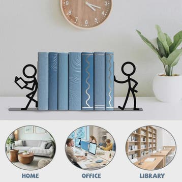 Unieke Metalen Boekensteunen - Abstracte Kunst & Decoratie v, Huis en Inrichting, Verzenden, Nieuw