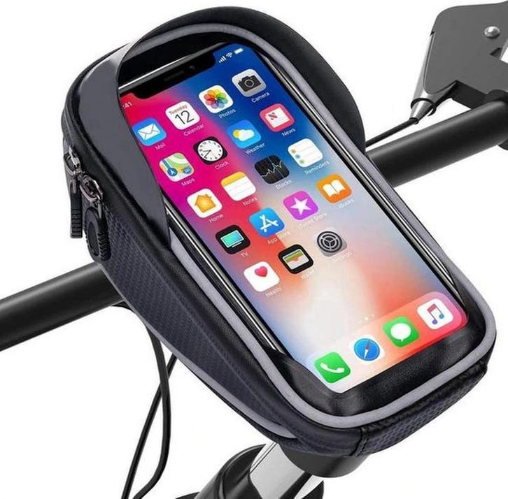 Telefoonhouder fiets – Waterdichte stuurtas met, Telecommunicatie, Telefoonhouders, Ophalen of Verzenden