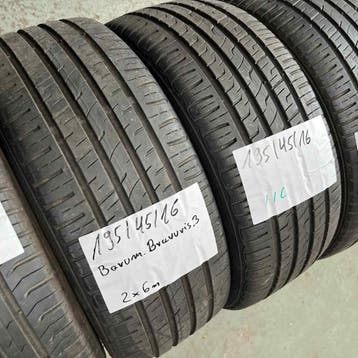 2 x Barum Bravuris 3 195-45-16 Zomerbanden 6mm, Gebruikt, 16 inch, Ophalen of Verzenden, Band(en)