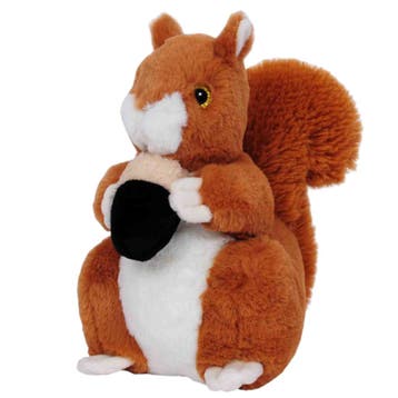 Eekhoorn knuffel - pluche - 23 cm - rood/bruin - met eikel, Verzenden, Nieuw