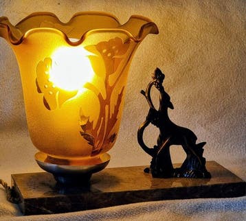 Lamp - Marmer, Metaal - Gewoon mooi., Antiek en Kunst