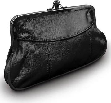 THL Design  Dames Knip Beurs  Portemonnee Dames  Echt Leer, Overige merken, Verzenden, Zwart, Nieuw