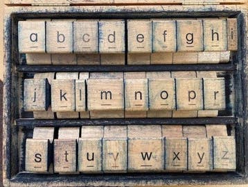 Letterstempels Dicht Onderkast 1875001 (kist 1, zie omschrij, Verzenden, Nieuw