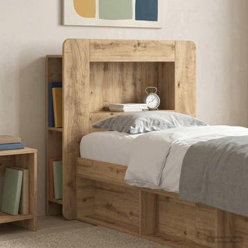vidaXL Hoofdbordkast Artisanaal eiken 80 cm Geconstrueerd, Verzenden, Nieuw, Bruin, Hout